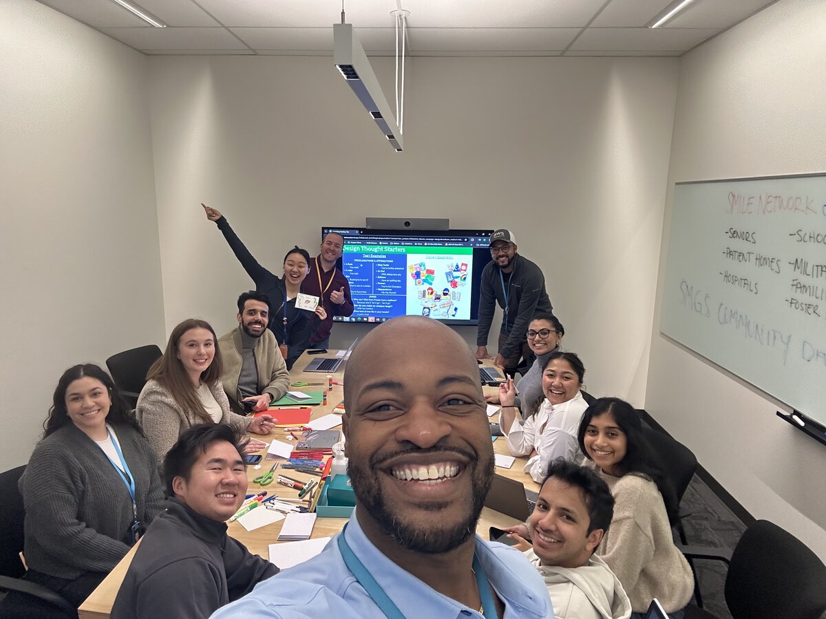 Lucius Williams leading a design thinking workshop with his team